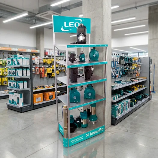 Exhibidor de pie para Bombas Motoarg