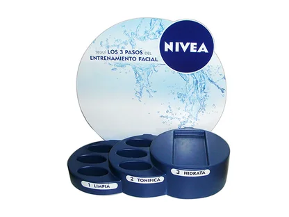 Exhibidor Nivea 3 pasos